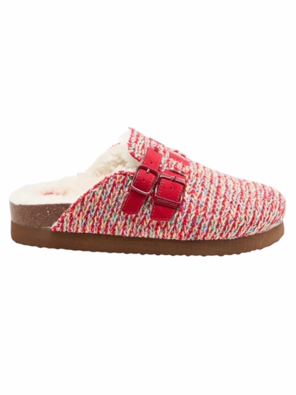 NWOT Rocket Dog Abel Plus Red Multicolor Clogs Double Buckle Sz 8